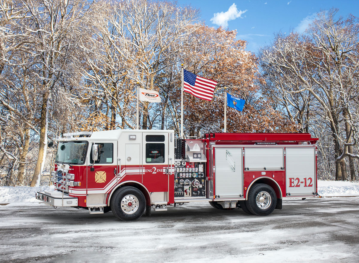 Pierce Fire Apparatus in snow